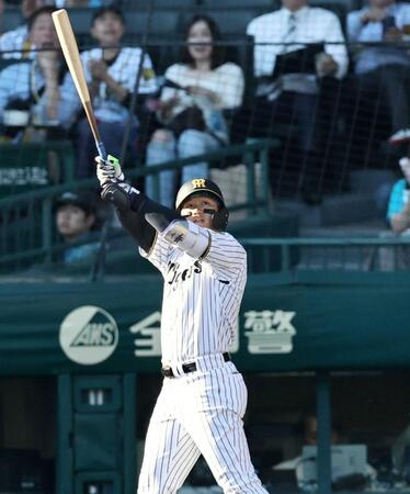 　５回、ソロを放つ森下（撮影・田中太一）