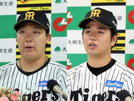 月間ＭＶＰを受賞した大山（左）と高橋（撮影・山口登）