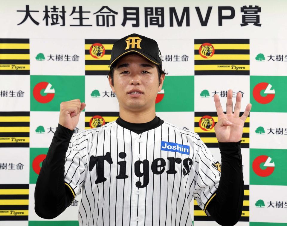　今年４度目の月間ＭＶＰを受賞した高橋（撮影・山口登）
