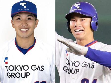 （左から）東京ガス・越川海翔、藤澤涼介