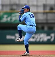 先発した日体大の馬場拓海（撮影・堀内翔）