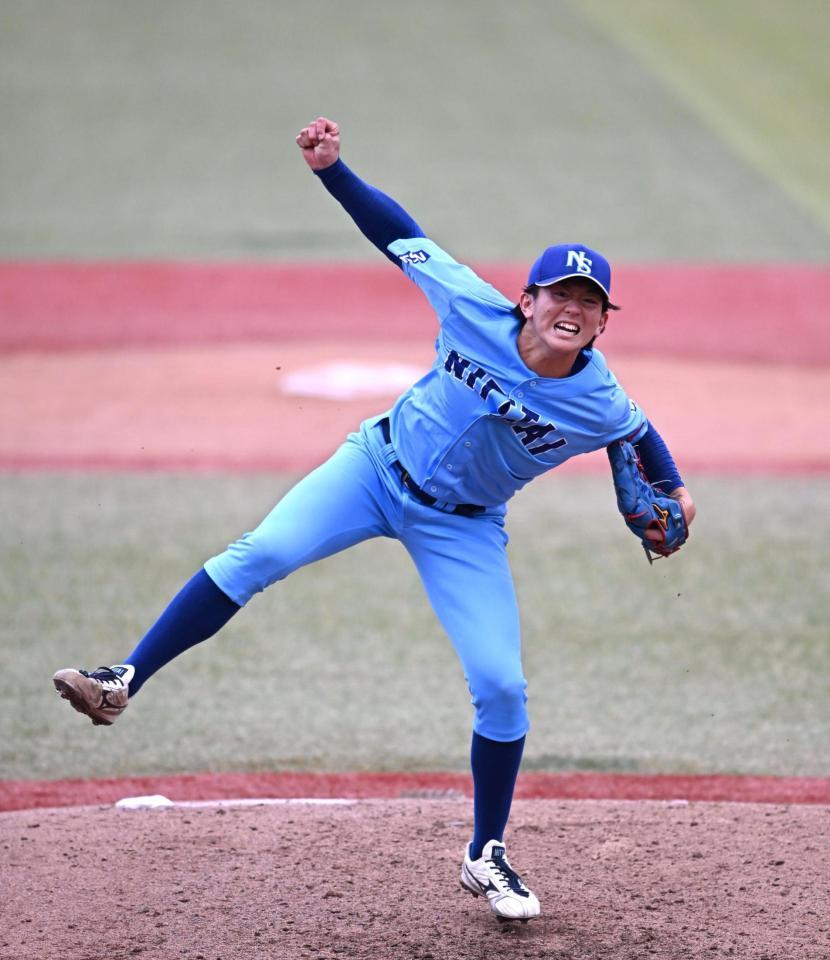 先発した日体大の馬場拓海（撮影・堀内翔）