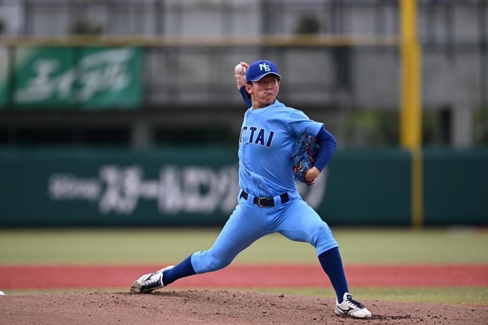 先発した日体大の馬場拓海（撮影・堀内翔）
