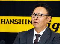 投手巡回コーディネーターに就任し会見する福原忍氏（撮影・山口登）