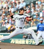 プロ初勝利を挙げた藤浪（撮影・棚橋慶太）