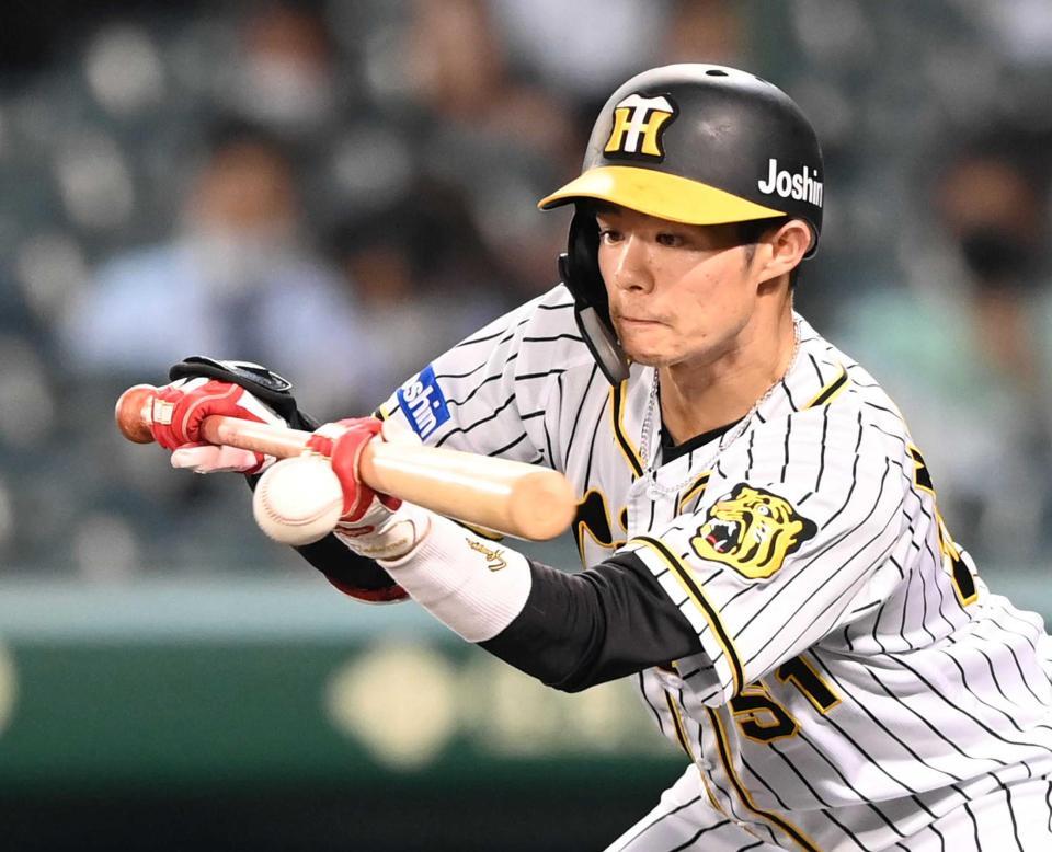 　チーム犠打成功率はヤクルト、巨人より上だった（写真は中野）