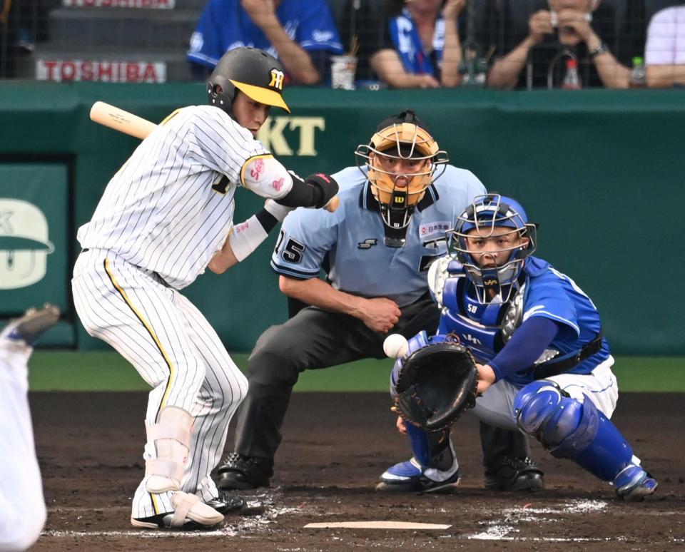 　３回、四球を選ぶ木浪