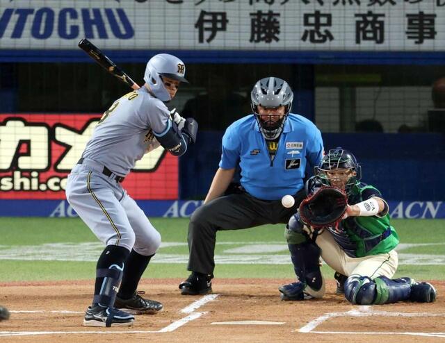 　１回、佐藤輝への４球目がボール判定となる
