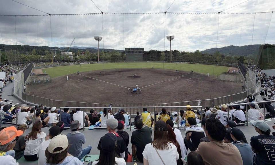 　ファームリーグ・オリックス戦が開催された富田林のスタンドは盛況だった（撮影は筆者）