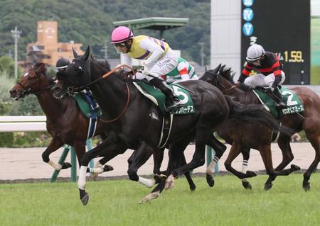 　好位から抜け出したセイウンハーデス（手前）