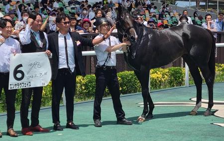 　デビュー戦を５馬身差で快勝したエンヤラヴフェイス