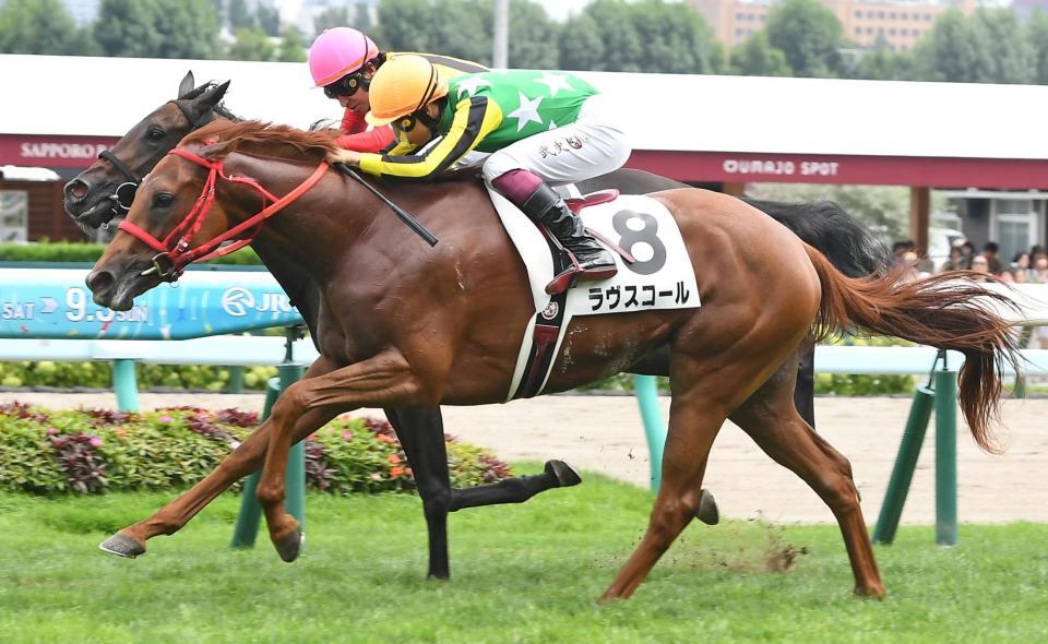 　ラヴスコールと横山武（手前）＝札幌競馬場（撮影・三好信也）