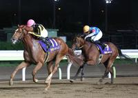 　ゴールドジュニアを制したクルマトラサン（左）