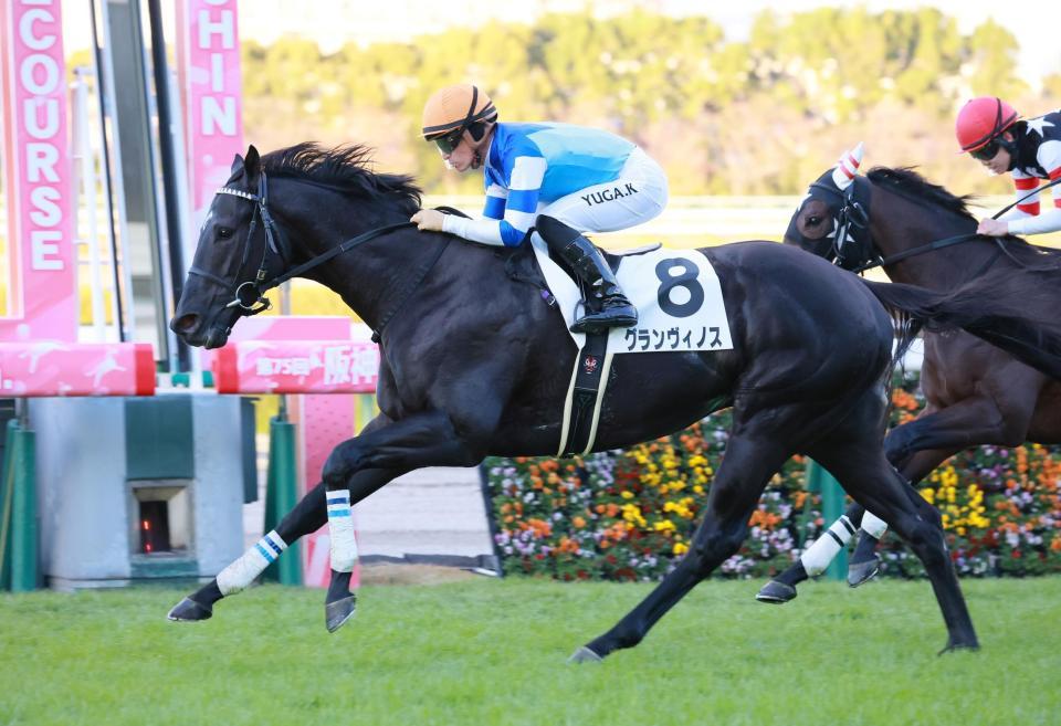 　連勝を決めたグランヴィノス（撮影・石湯恒介）