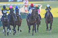 　有馬記念を制したドウデュース（右から３頭目）＝撮影・三好信也