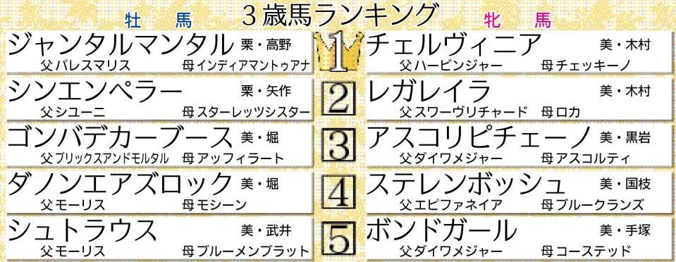 　デイリー特捜班が独自目線で新３歳馬をランキング