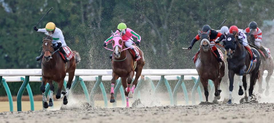 　早々と先頭に立ち、そのまま押し切るウィリアムバローズ（左端）