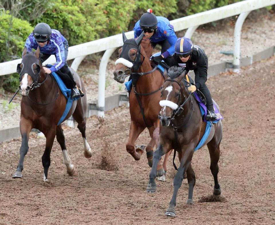 　川田を背に抜群の動きを披露したシックスペンス（右）