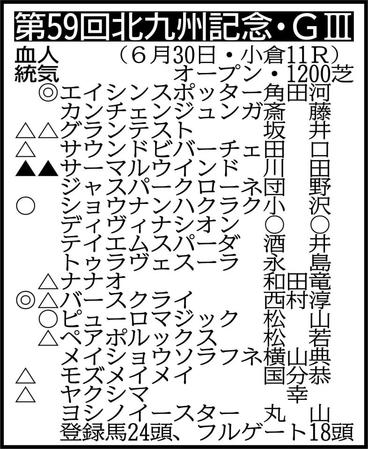 　※騎手は想定。その他の登録馬はメディーヴァル、リプレーザ、スリーパーダ、グレイイングリーン、ロードベイリーフ、キタノエクスプレス