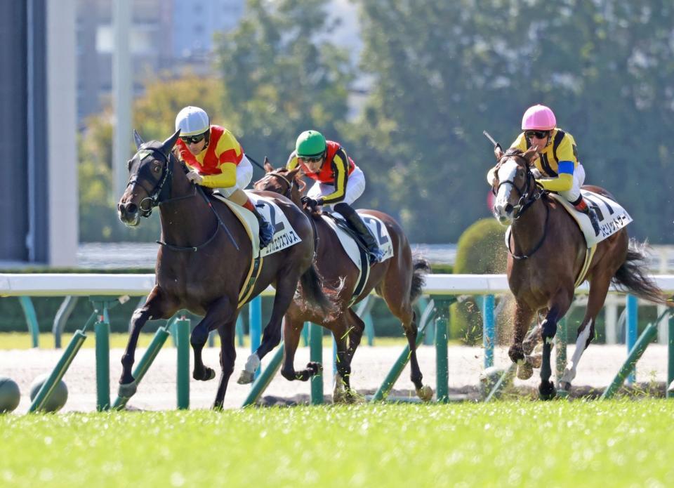 　新馬戦を制したエリカエクスプレス（撮影・石湯恒介）