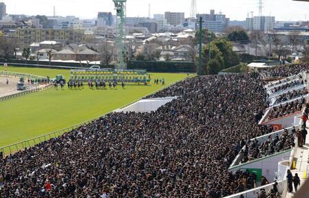 　多くのファンが詰めかけた中山競馬場（撮影・石湯恒介）