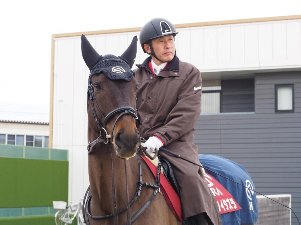 　中山競馬場で誘導馬デビューを果たしたアサマノイタズラ