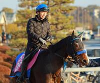 　調教騎乗を再開した和田竜（撮影・石湯恒介）