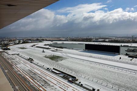 　中止になった京都競馬（撮影・石湯恒介）
