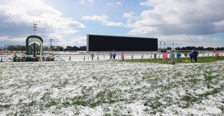 　中止になった京都競馬（撮影・石湯恒介）