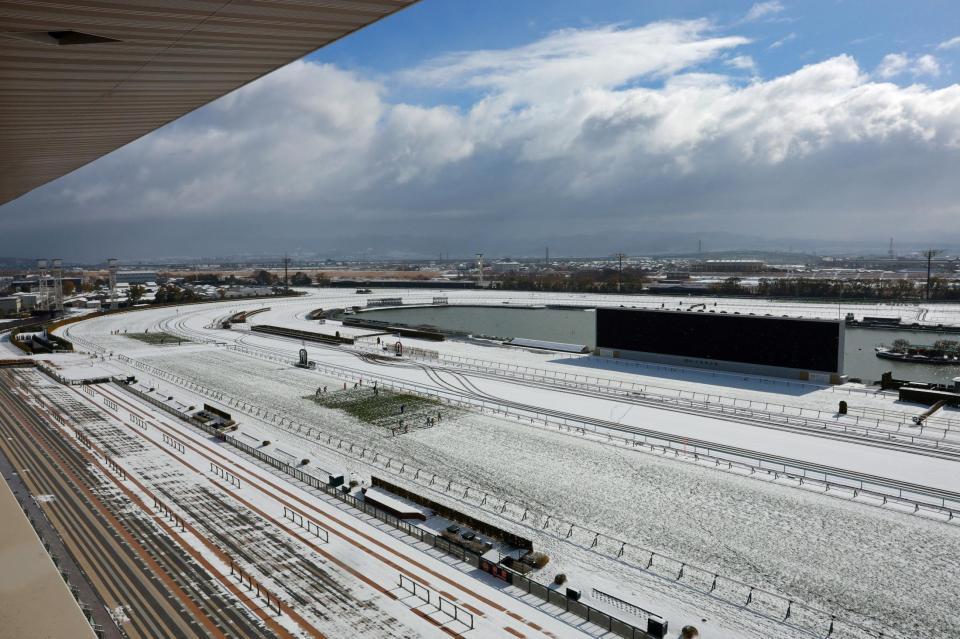　中止になった京都競馬（撮影・石湯恒介）