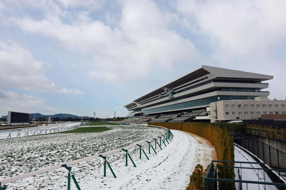 　中止になった京都競馬（撮影・石湯恒介）