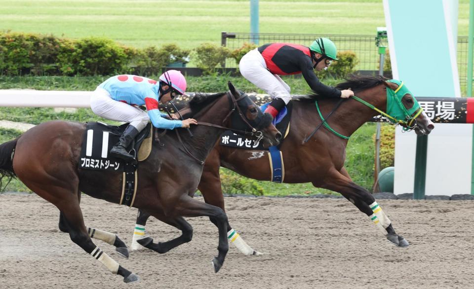 　逃げ切ったポールセン（右）。左はプロミストジーン