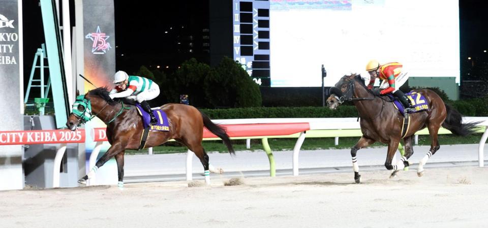 デイリー盃大井記念を制したライトウォーリア（左）