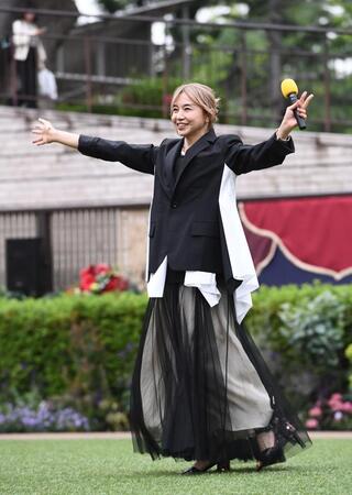 　トークショーに登場した山口智子（撮影・園田高夫）