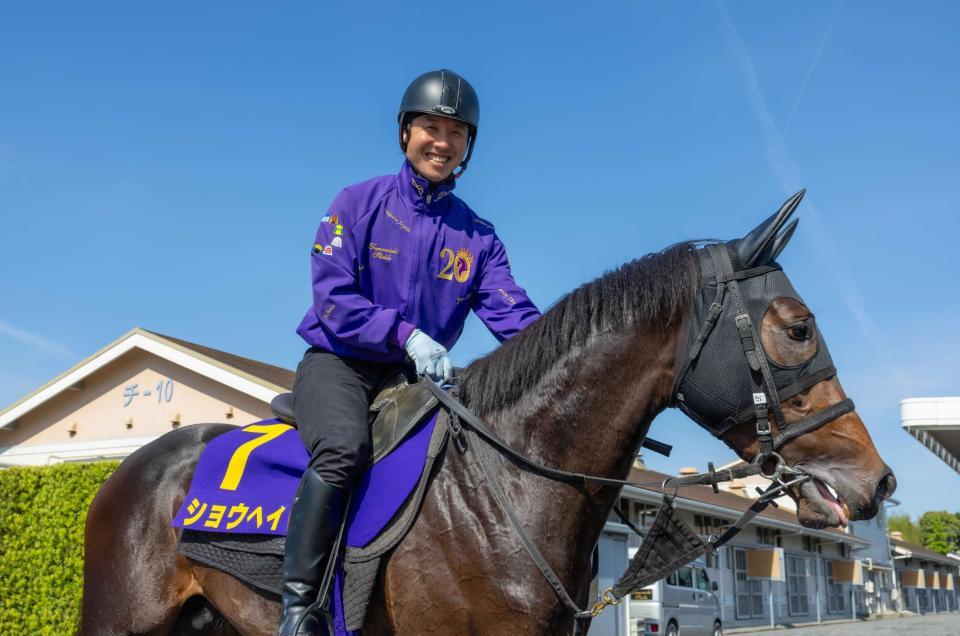 　ショウヘイと友道厩舎４度目のダービー制覇に挑む花田助手（撮影・石湯恒介）