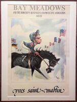 　田島良保厩舎の調教師部屋に飾られていたイヴ・サンマルタンの絵