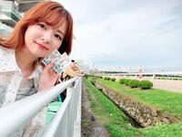 ラチ沿いの最前列で観戦！