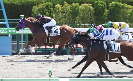 　逃げ切ったサベージラヴ（左）