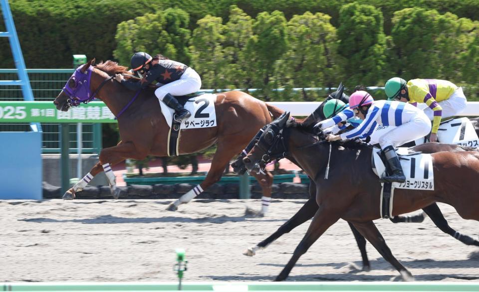 　逃げ切ったサベージラヴ（左）