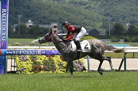　新馬戦を制したハッピーエンジェル（撮影・持木克友）
