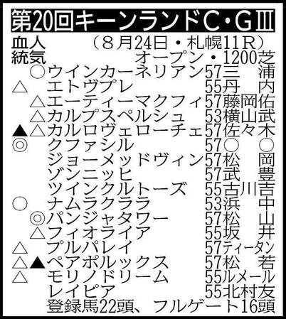 【キーンランドＣ展望】ＮＨＫマイルＣ覇者パンジャタワーが復帰戦