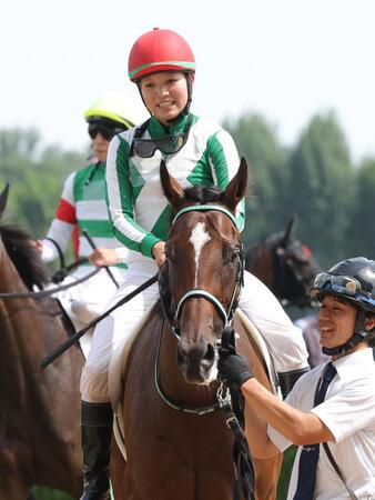 　ラファヴォリットで今日、３勝目を挙げた小林美駒（撮影・西岡正）