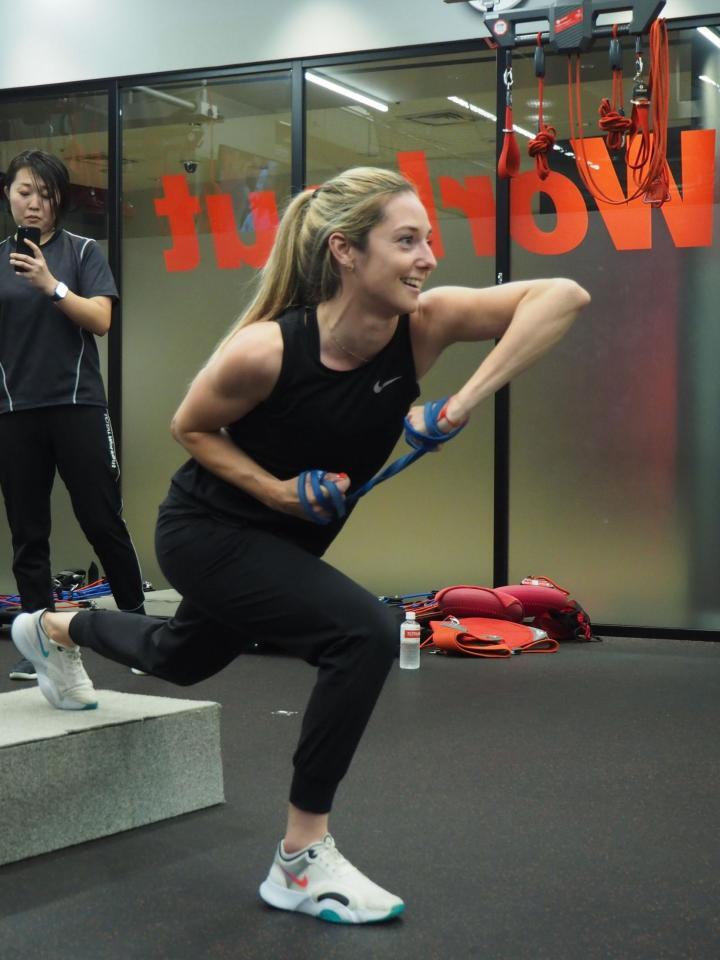 　公開練習を行ったミカエル・ミシェル