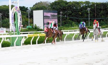 　秋初戦で重賞６勝目を挙げたマルカイグアス（左）＝撮影・中山伸治