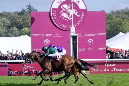 　凱旋門賞を制したダリズ（手前）＝（ＡＰ＝共同）