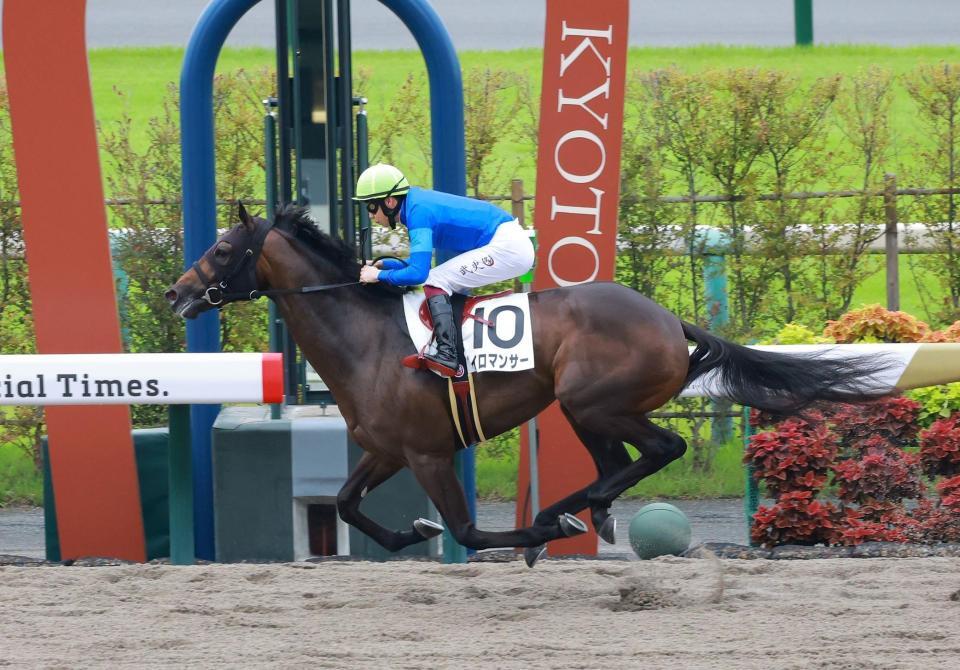 　新馬戦を快勝したパイロマンサー（撮影・石湯恒介）