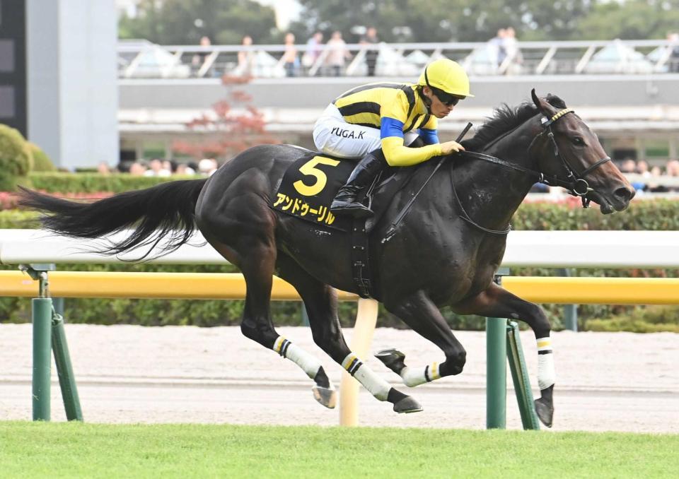 　アイビーＳを２番手から抜け出して快勝したアンドゥーリル＝１８日