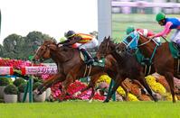 　ファンタジーＳを制したフェスティバルヒル（左）＝撮影・石湯恒介