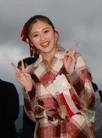 　プレゼンターを務めたゆうちゃみ（撮影・石湯恒介）