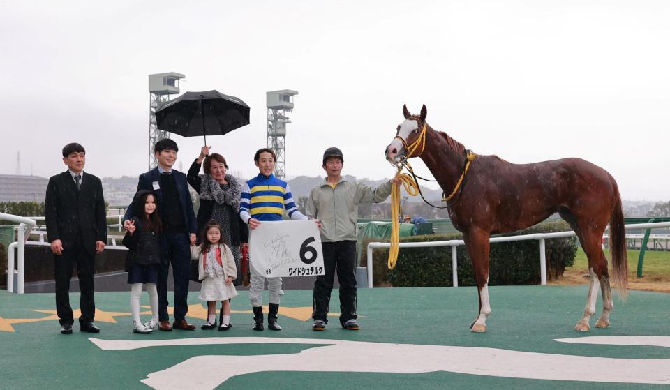 　新馬戦を快勝したワイドシュテルケ（撮影・石湯恒介）